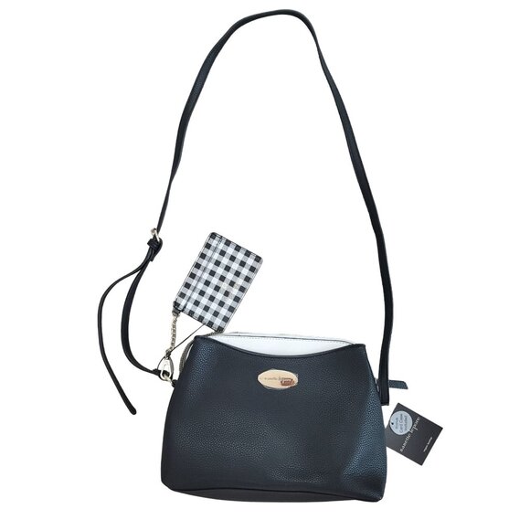 Nanette Lepore NWT Asst Mia Crossbody Bag Black/White With Bonus Card Case - Picture 1 of 16